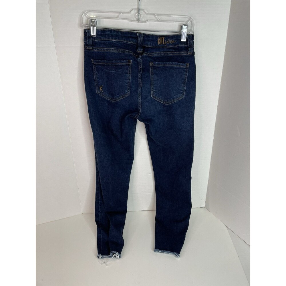 Kut From The Kloth Jeans Carlo Skinny Ankle, Womens Size 2, Dark Blue, Designer - Picture 6 of 11